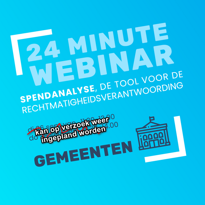 ispendanalyse tool voor de rechtmatigheidsverantwoording, een webinar